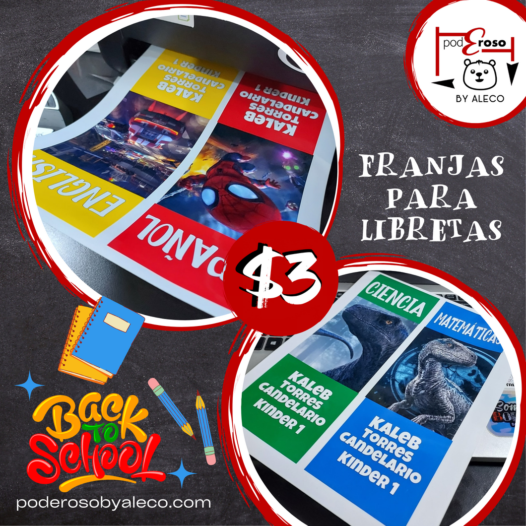 Franjas para Libretas y Libros