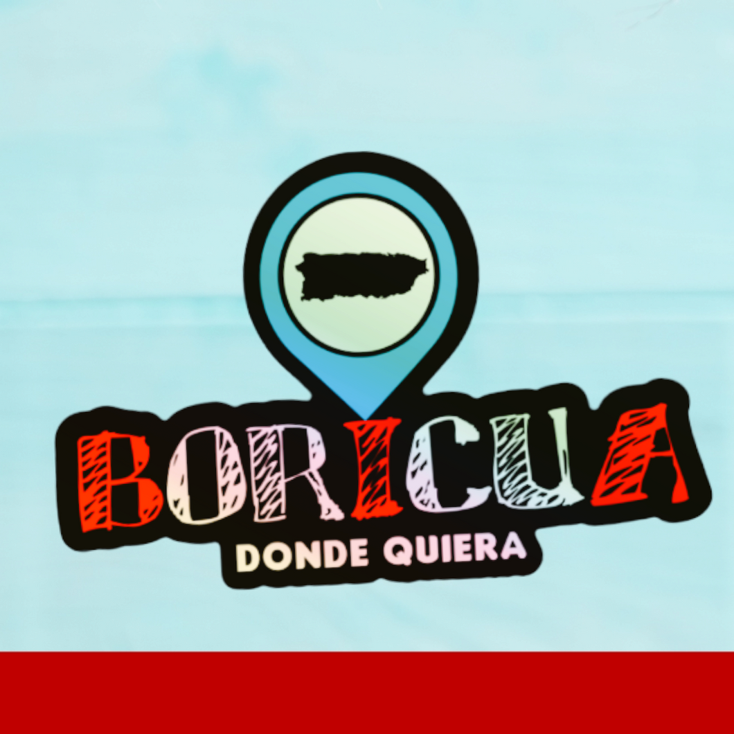 Sticker Boricua Dondequiera mapa